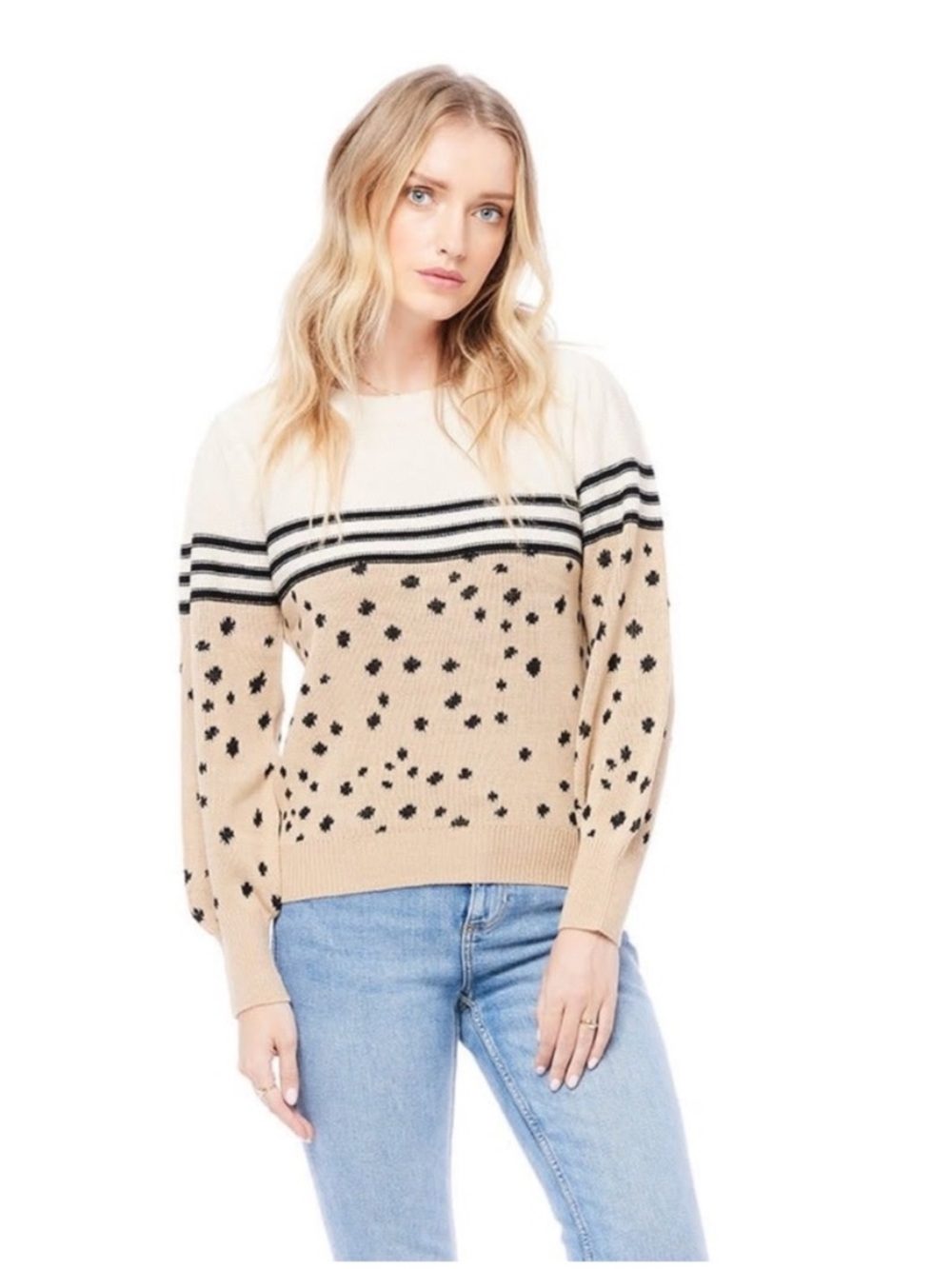 saltwater LUXE Puff Sleeve Crewneck Sweater